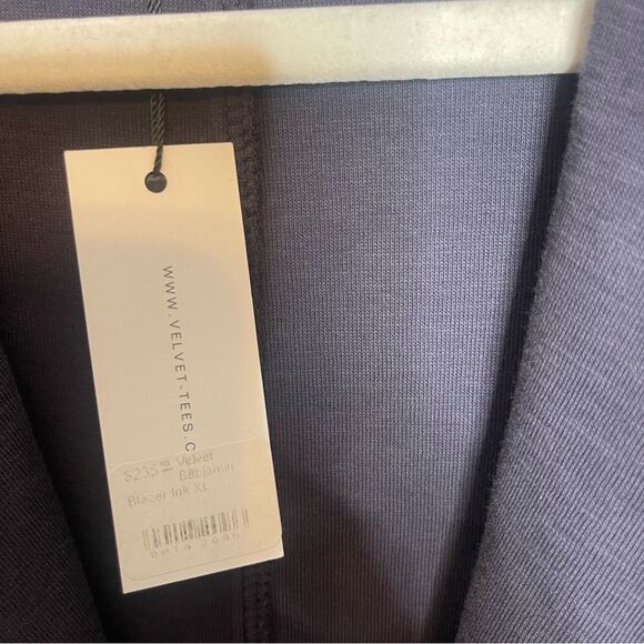 Velvet by Graham & Spenser Navy Benjamin Blazer New XL - Picture 4 of 9